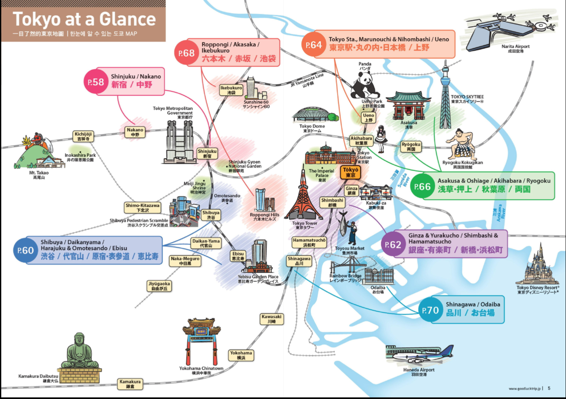 東京旅遊地圖 東京自由行超實用景點導覽免費下載 步步日本