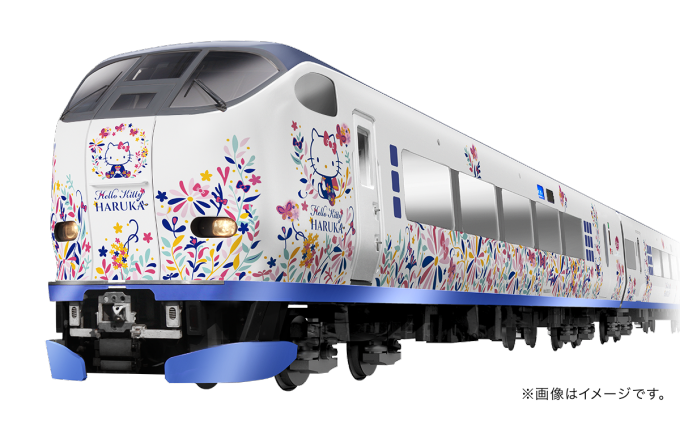 關西機場 特急列車haruka全新塗裝 超萌和服hello Kitty帶領大家前往京都 步步日本