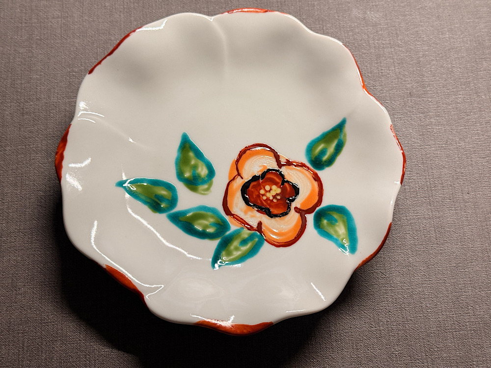 石川縣加賀 九谷滿月 九谷燒體驗 一週後寄送到家裡的成品